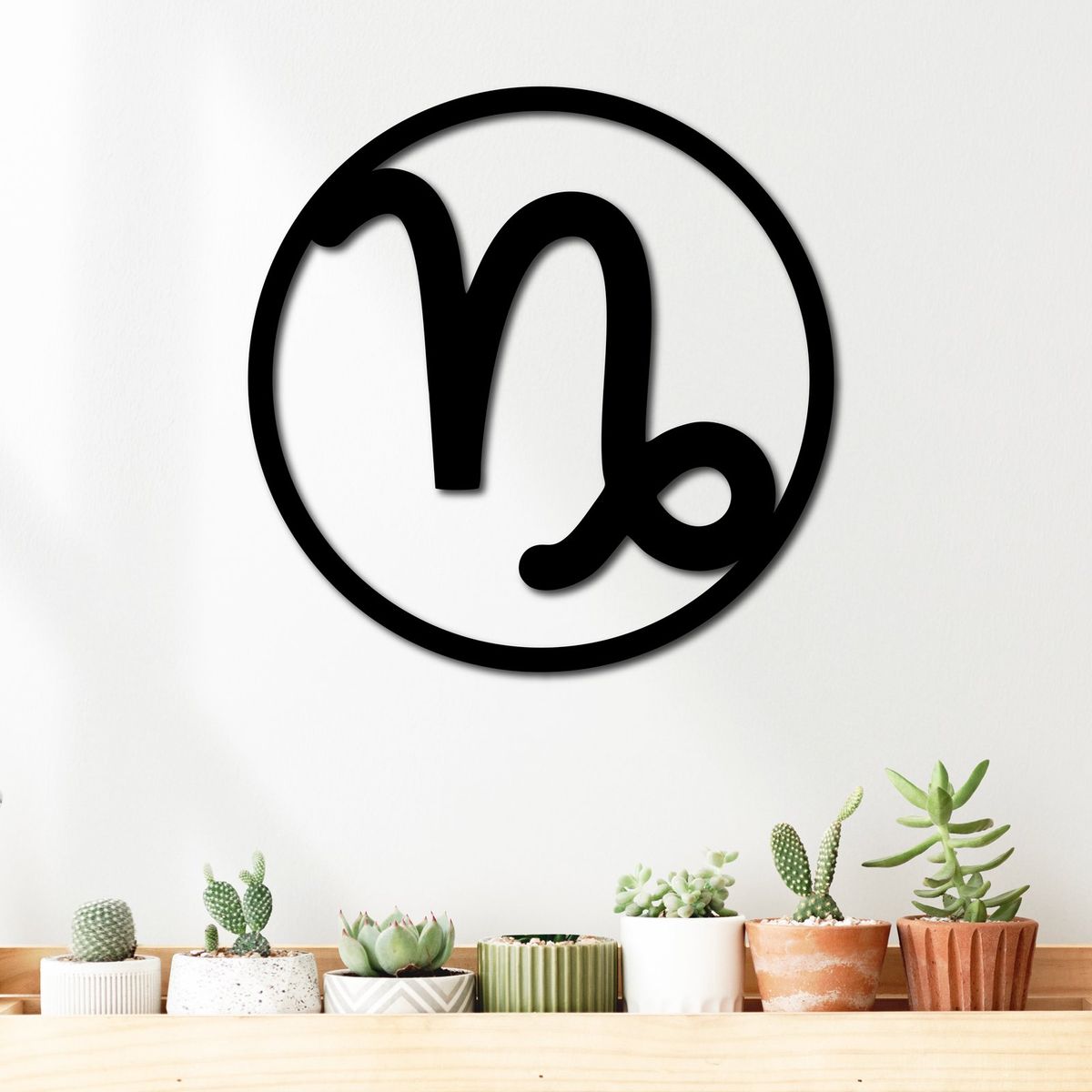 ELAB PROPIA - Cuadro Decorativo Signo Zodiaco Capricornio 40cm - Madera Fun Republic