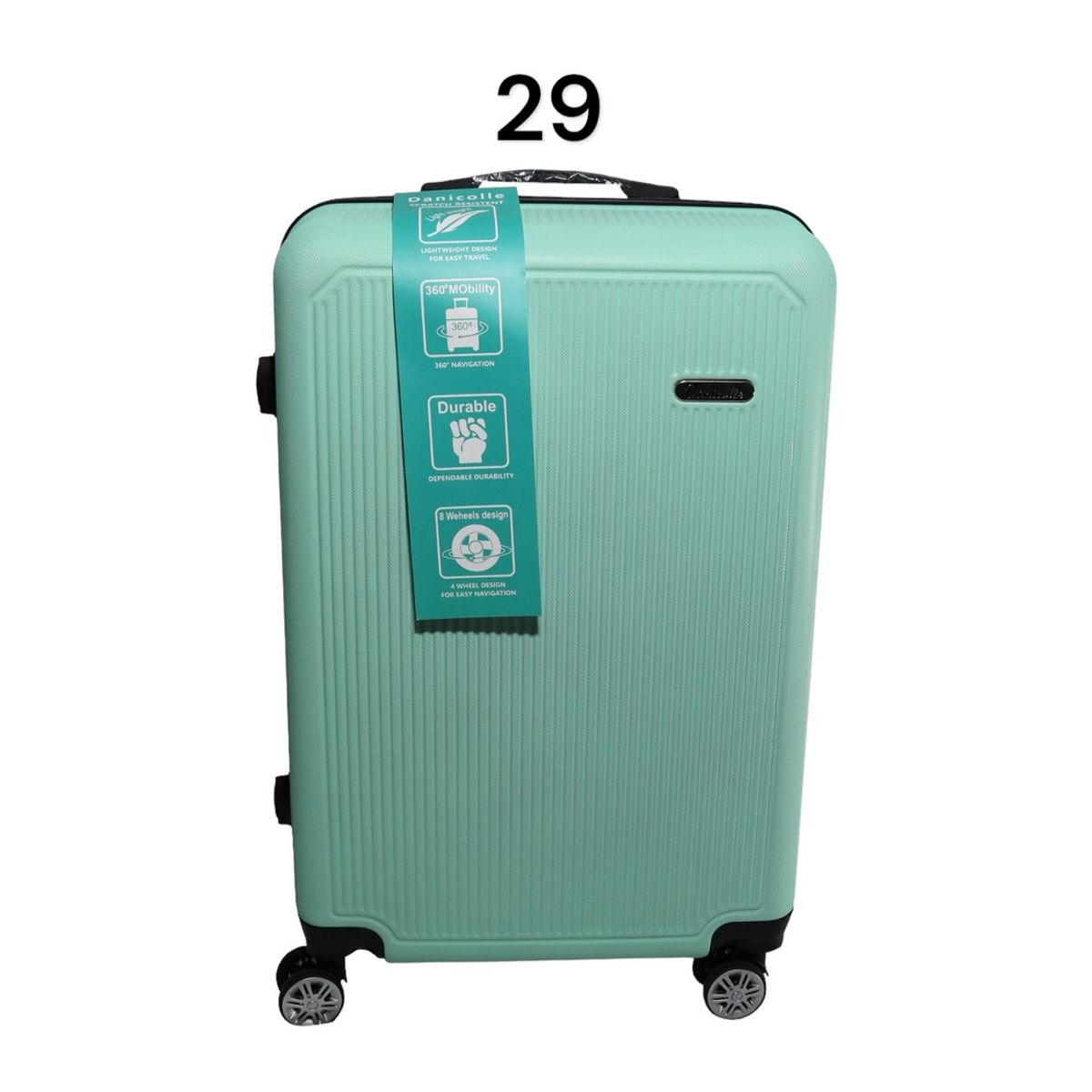 DINASTELLA - Maleta de Viaje Ruedas 360 y candado 29L Rigida ABS Danicolle Verde