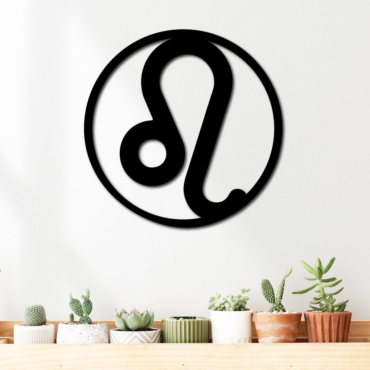 ELAB PROPIA - Cuadro Decorativo Signo Del Zodiaco Leo 40cm - Madera Fun Republic