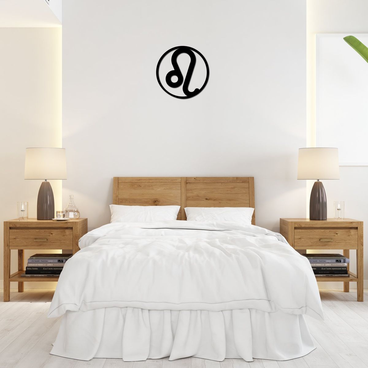 ELAB PROPIA - Cuadro Decorativo Signo Del Zodiaco Leo 40cm - Madera Fun Republic