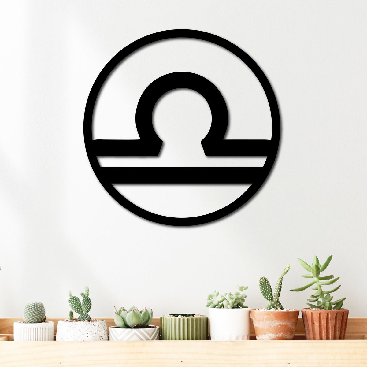 ELAB PROPIA - Cuadro Decorativo Signo Del Zodiaco Libra 40cm - Madera Fun Republic