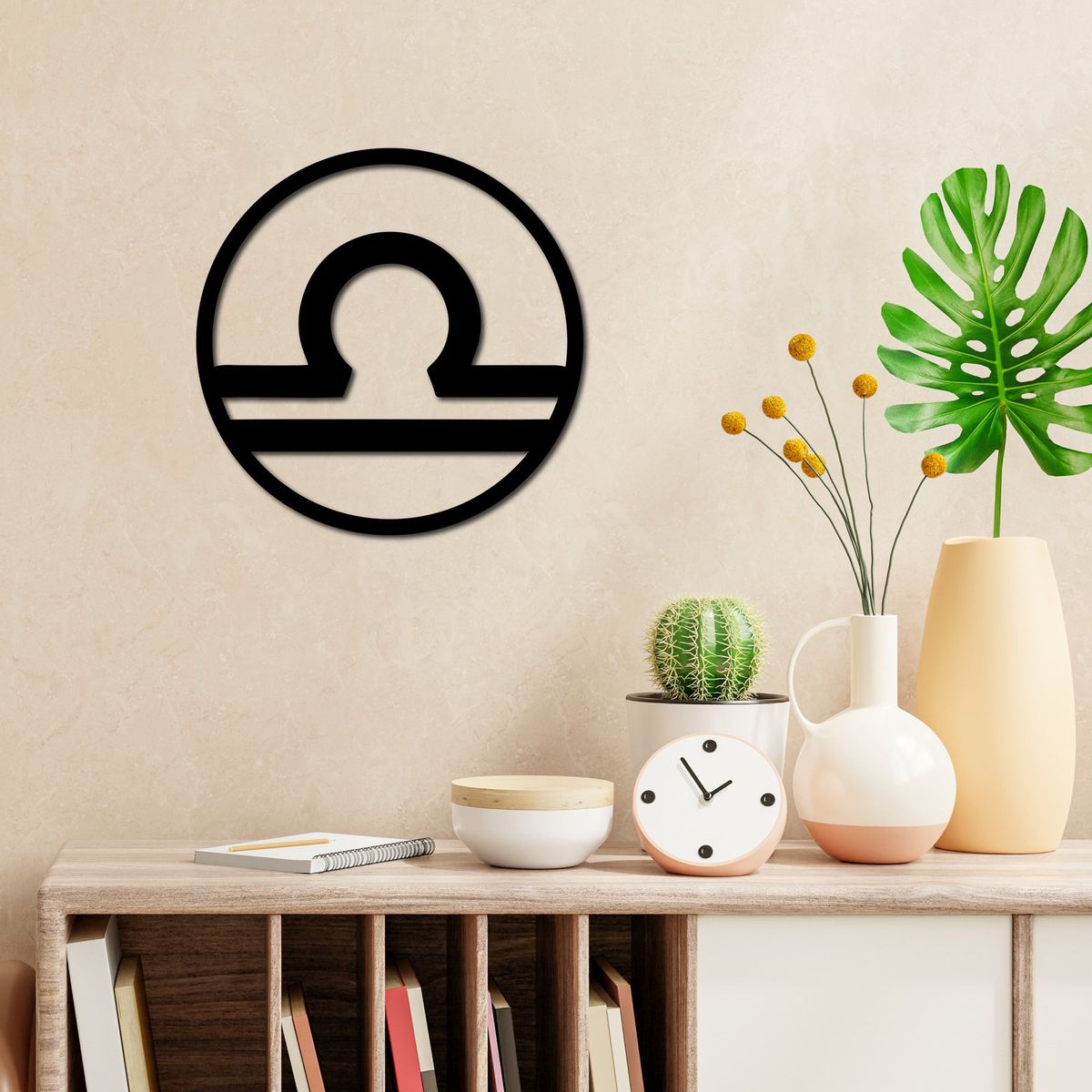 ELAB PROPIA - Cuadro Decorativo Signo Del Zodiaco Libra 40cm - Madera Fun Republic