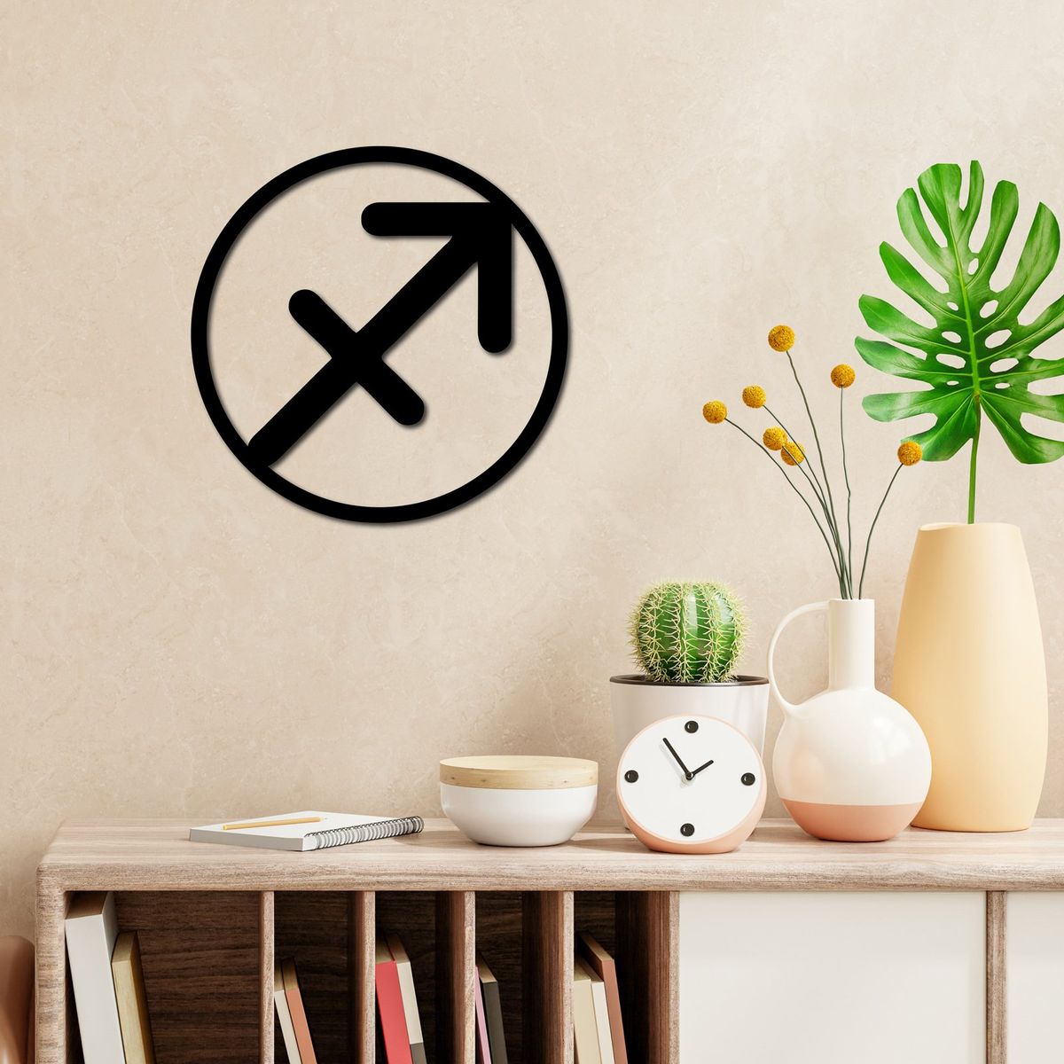 ELAB PROPIA - Cuadro Decorativo Signo Zodiaco Sagitario 40cm - Madera Fun Republic