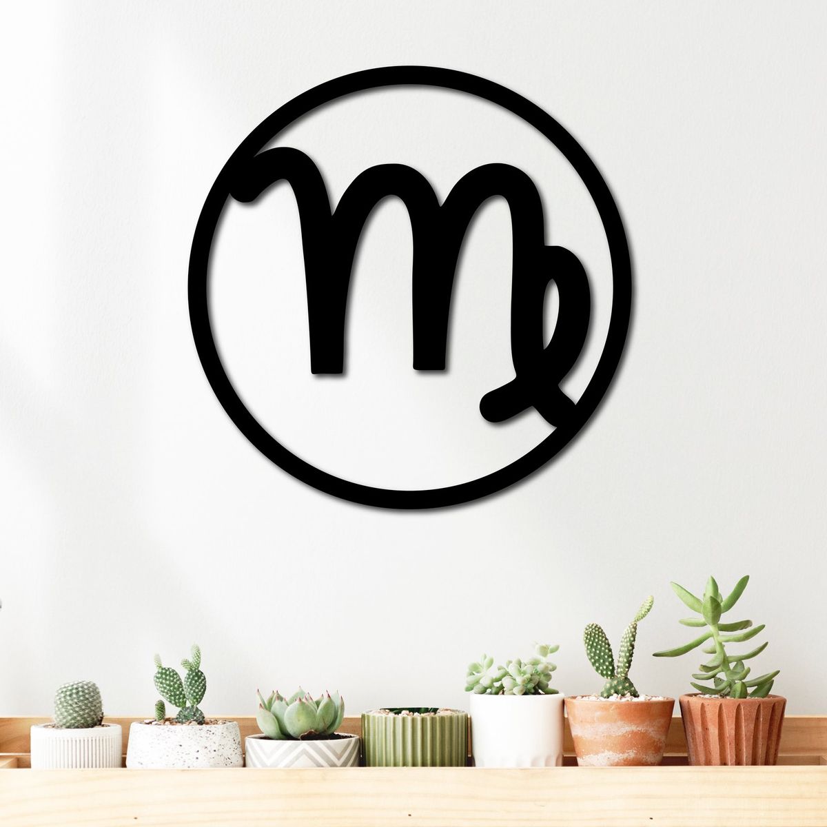 ELAB PROPIA - Cuadro Decorativo Signo Del Zodiaco Virgo 40cm - Madera Fun Republic