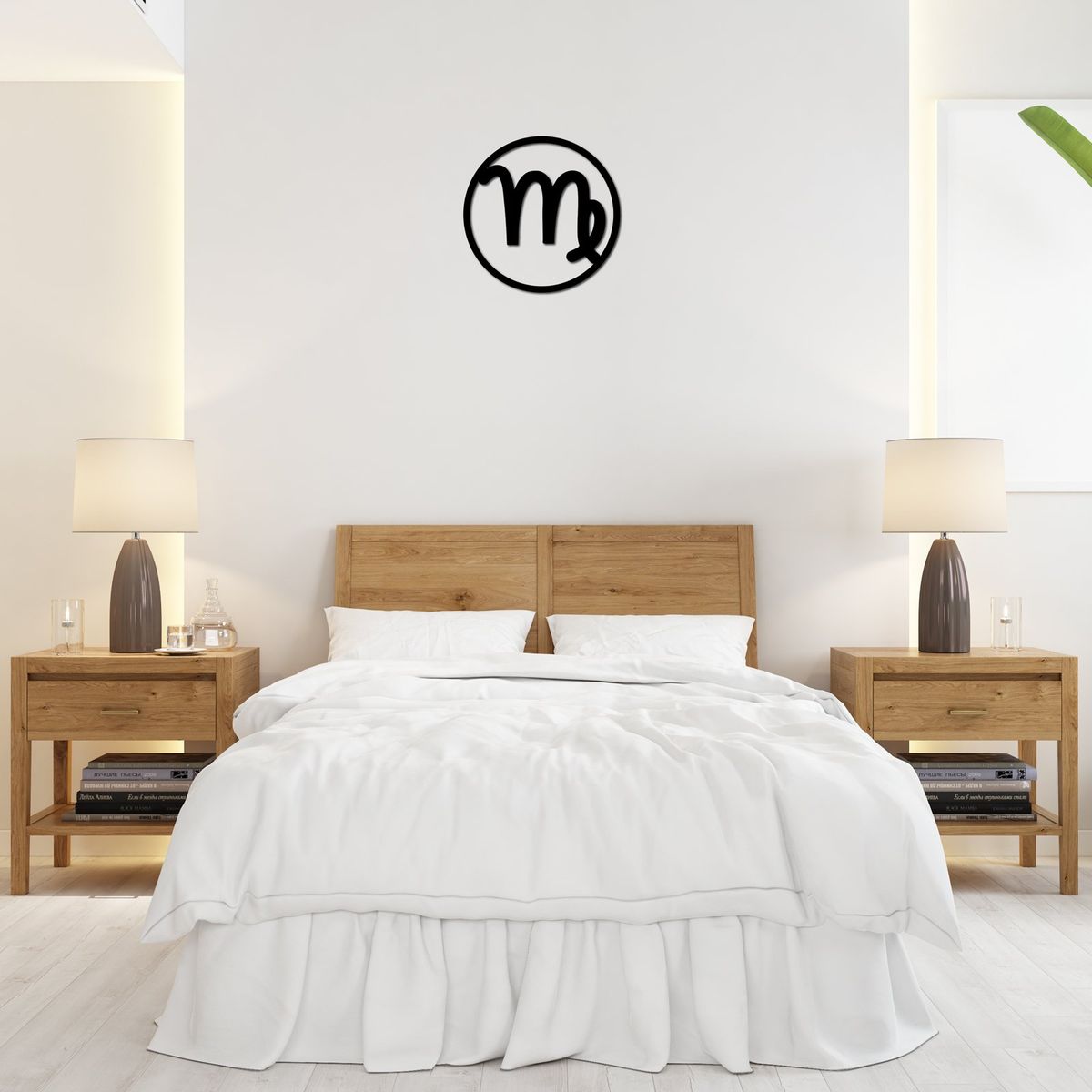 ELAB PROPIA - Cuadro Decorativo Signo Del Zodiaco Virgo 40cm - Madera Fun Republic