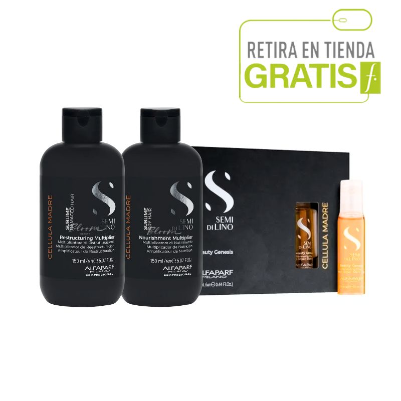 ALFAPARF MILANO - ALFAPARF Kit Cellulas Madres Alfaparf + 12 Ampollas Argán Reparación
