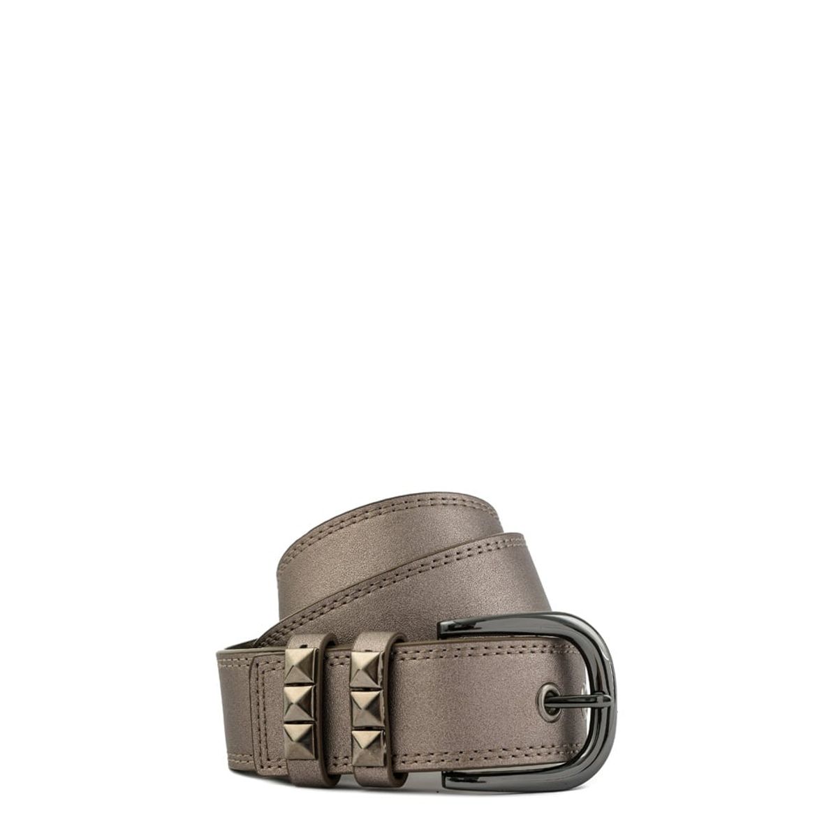 AMPHORA - Cinturon bora plateado oscuro