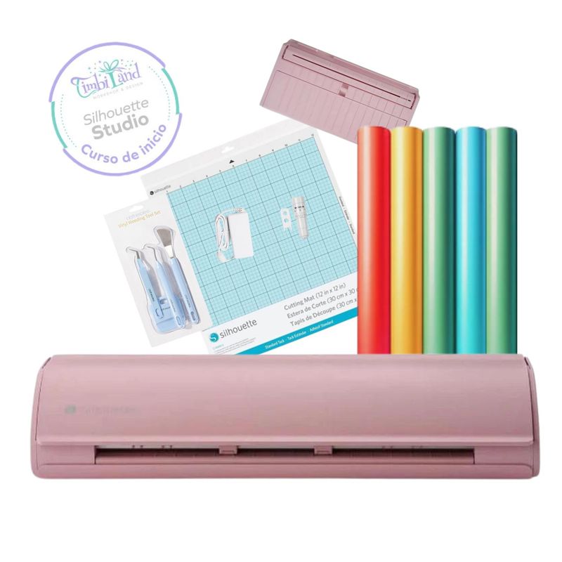 SILHOUETTE - KIT INICIO CAMEO 5 ROSADA + CURSO SILHOUETTE STUDIO