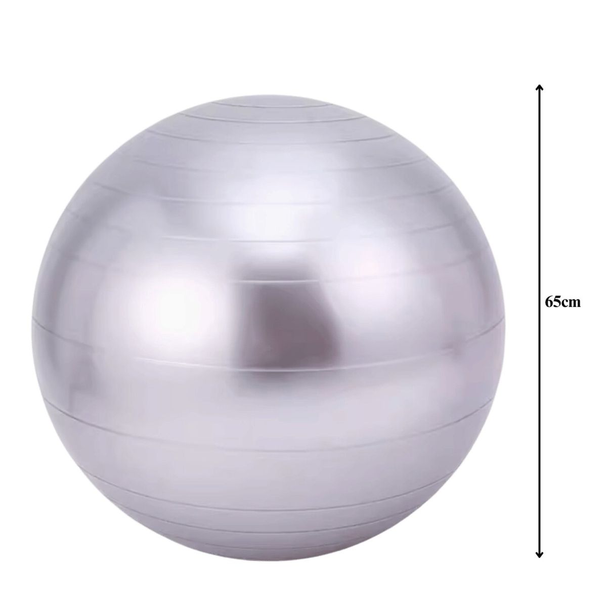 HOMESTAR - Pelota Ejercicio Balón Pilates YOGA 65 cm con Inflador - Gris