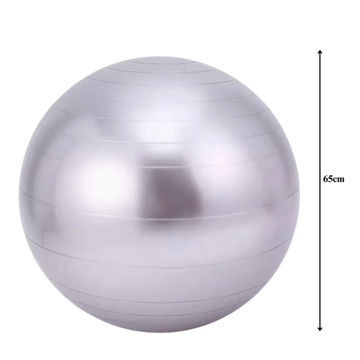 HOMESTAR - Pelota Ejercicio Balón Pilates YOGA 65 cm con Inflador - Gris