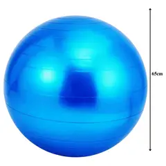HOMESTAR - Pelota Ejercicio Balón Pilates YOGA 65 cm con Inflador - Azul