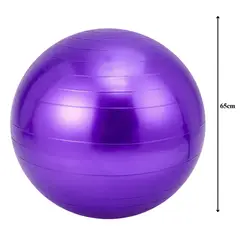 HOMESTAR - Pelota Ejercicio Balón Pilates YOGA 65 cm con Inflador - Morado