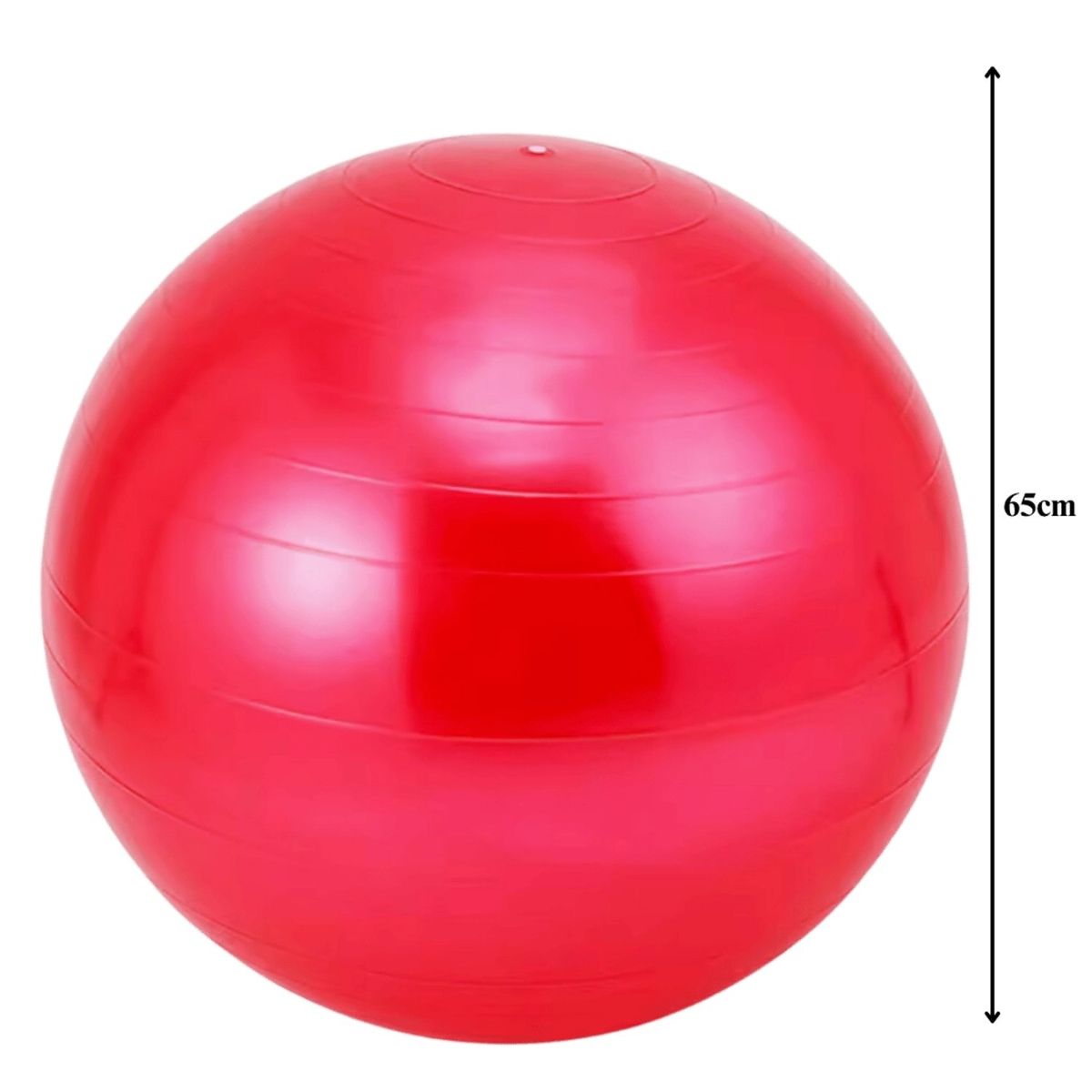 HOMESTAR - Pelota Ejercicio Balón Pilates YOGA 65 cm con Inflador - Rojo
