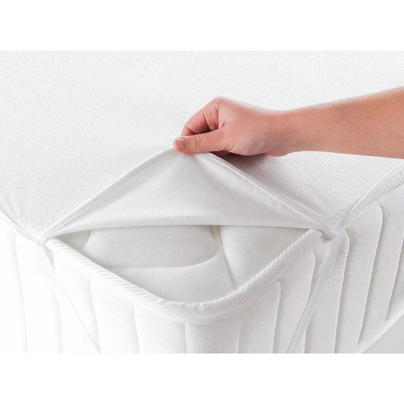 TOPMEDIC - Cubre Colchón Impermeable Toalla 2 Plazas con Elásticos
