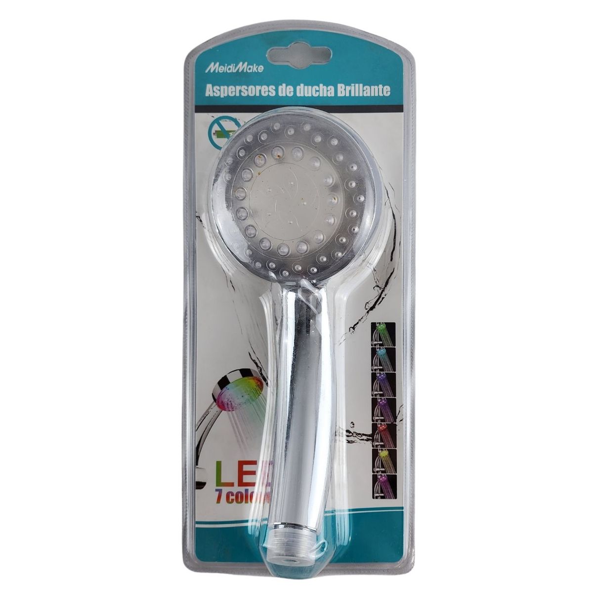 GENERICO - Cabezal de Ducha Led RGB Teléfono Mango Filtro Ahorro Agua