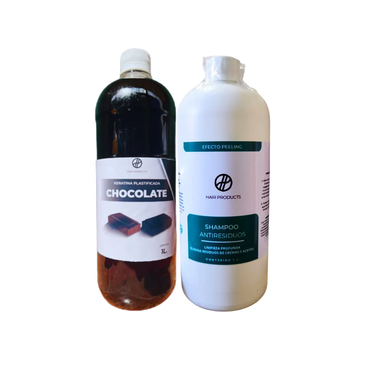 GENERICO - KIT 2 PASOS ALISADO KERATINA PLASTIFICADA CHOCOLATE 0,6