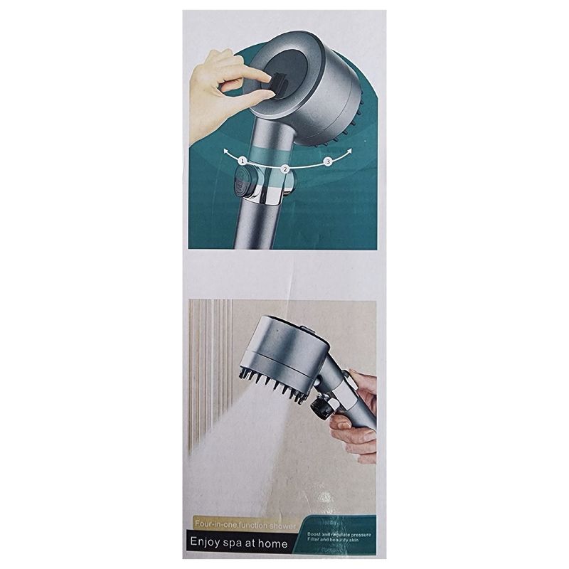 GENERICO - Cabezal de Ducha Turbo cargado 3 Modos Accesorio Baño