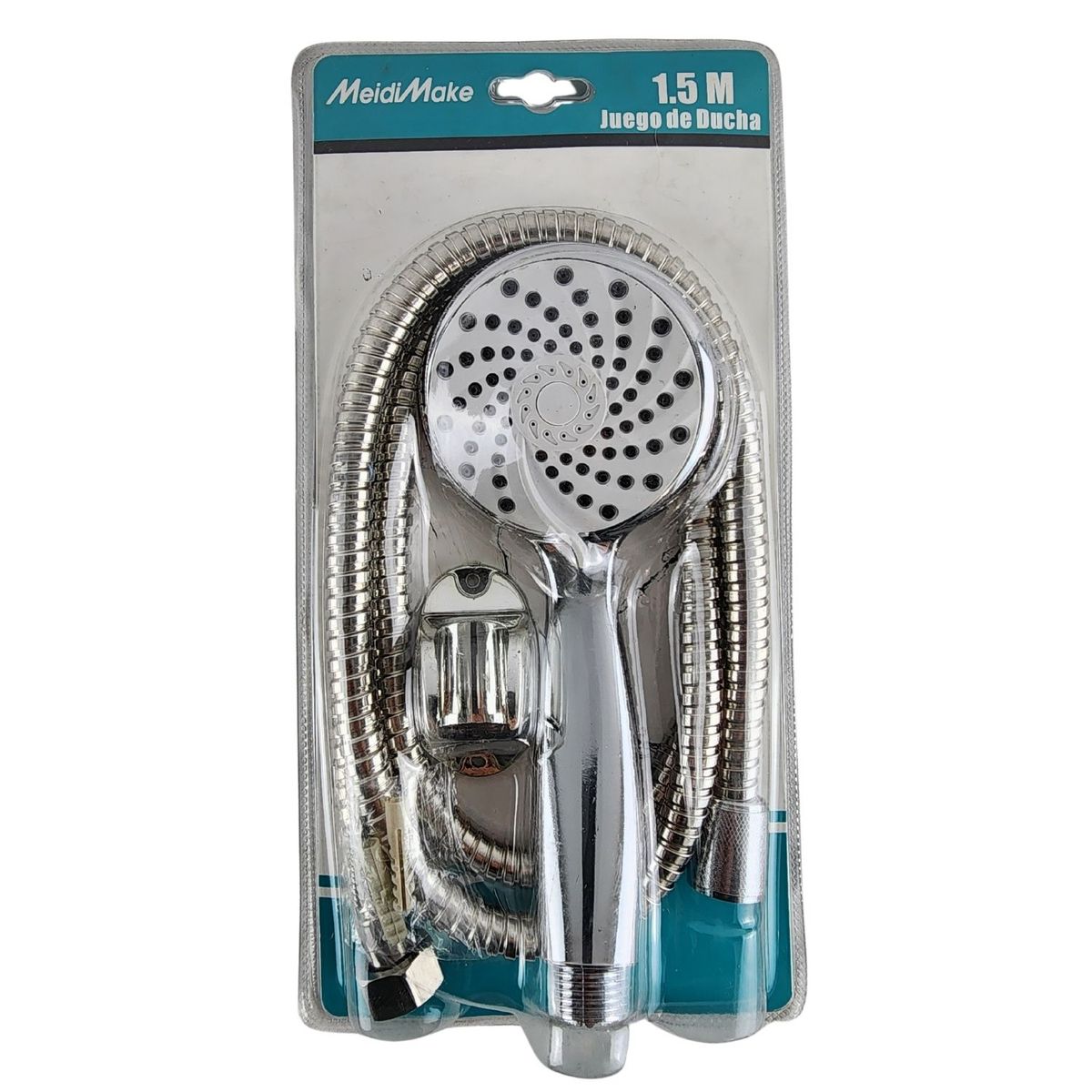 GENERICO - Juego Ducha Espiral Teléfono Premium con Base Manguera 150cm