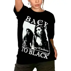 ROCK OFF OFFICIALLY LICENSED PRODUCTS - Polera original unisex de Amy Winehouse con diseño de Back to Black