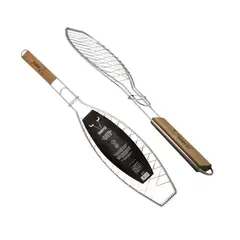 WAYU - Parrilla para Pescado Acero Inoxidable Antiadherente Parrillero Austral