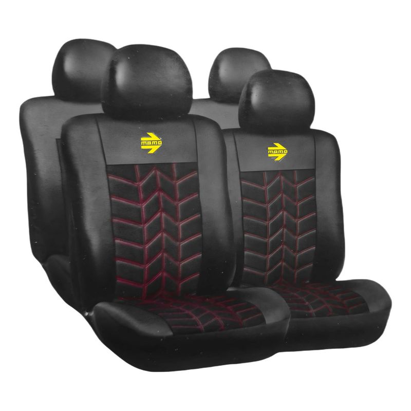 MOMO - Cubre Asiento Momo SC041BR Eco Cuero Calidad Premium 10 Pcs