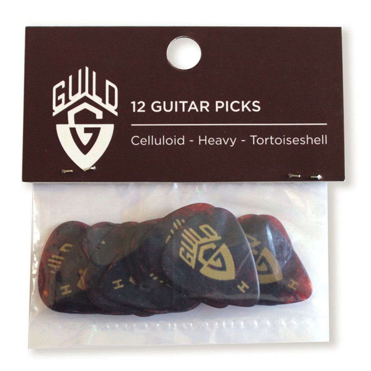 CORDOBA GUITARS - Pack 12 Uñetas para Guitarra GUILD 12 Picks Heavy