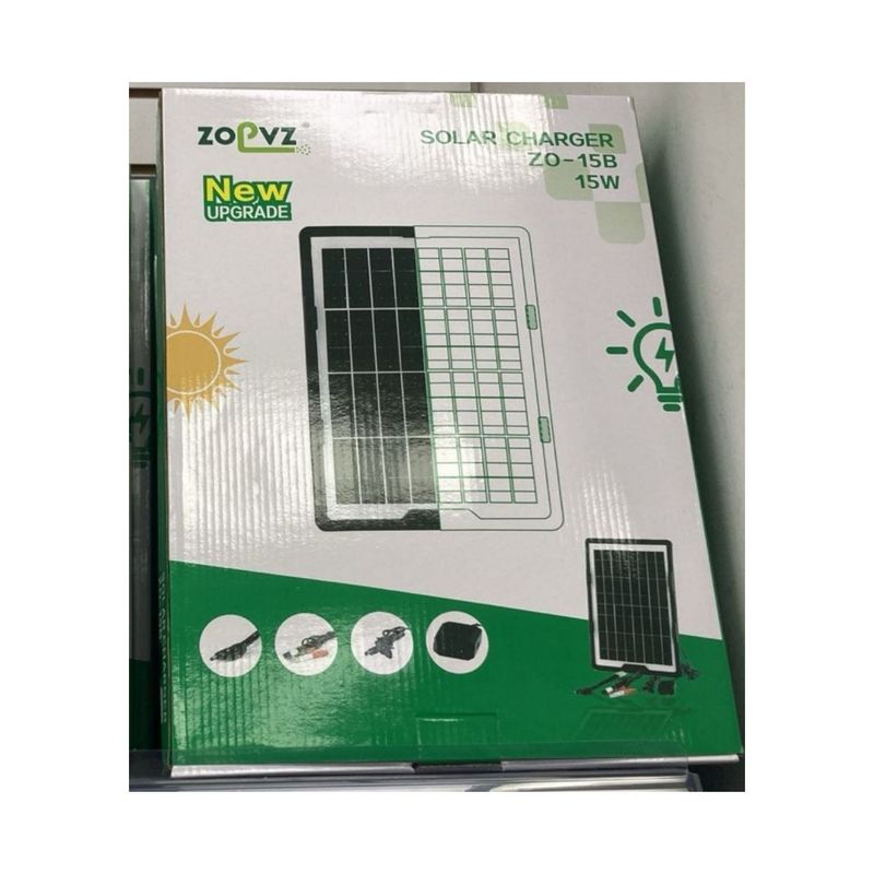 GENERICO - Panel Solar 15w 12v Portátil Puerto Usb Cargador Celular