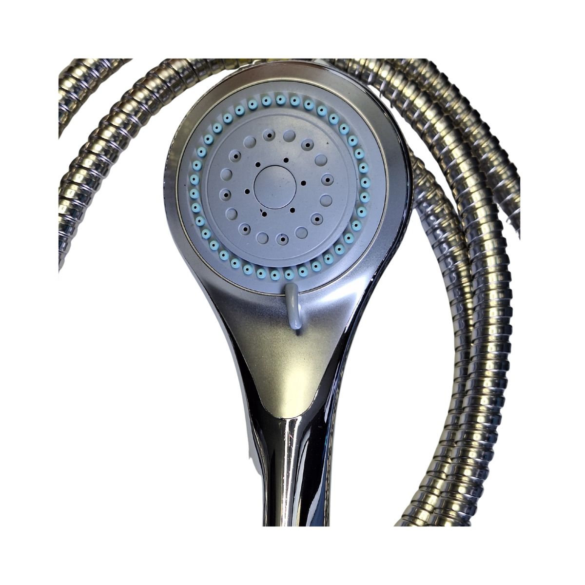 GENERICO - Kit Cabezal Ducha Regulable Base Manguera 150cm Alta Presión