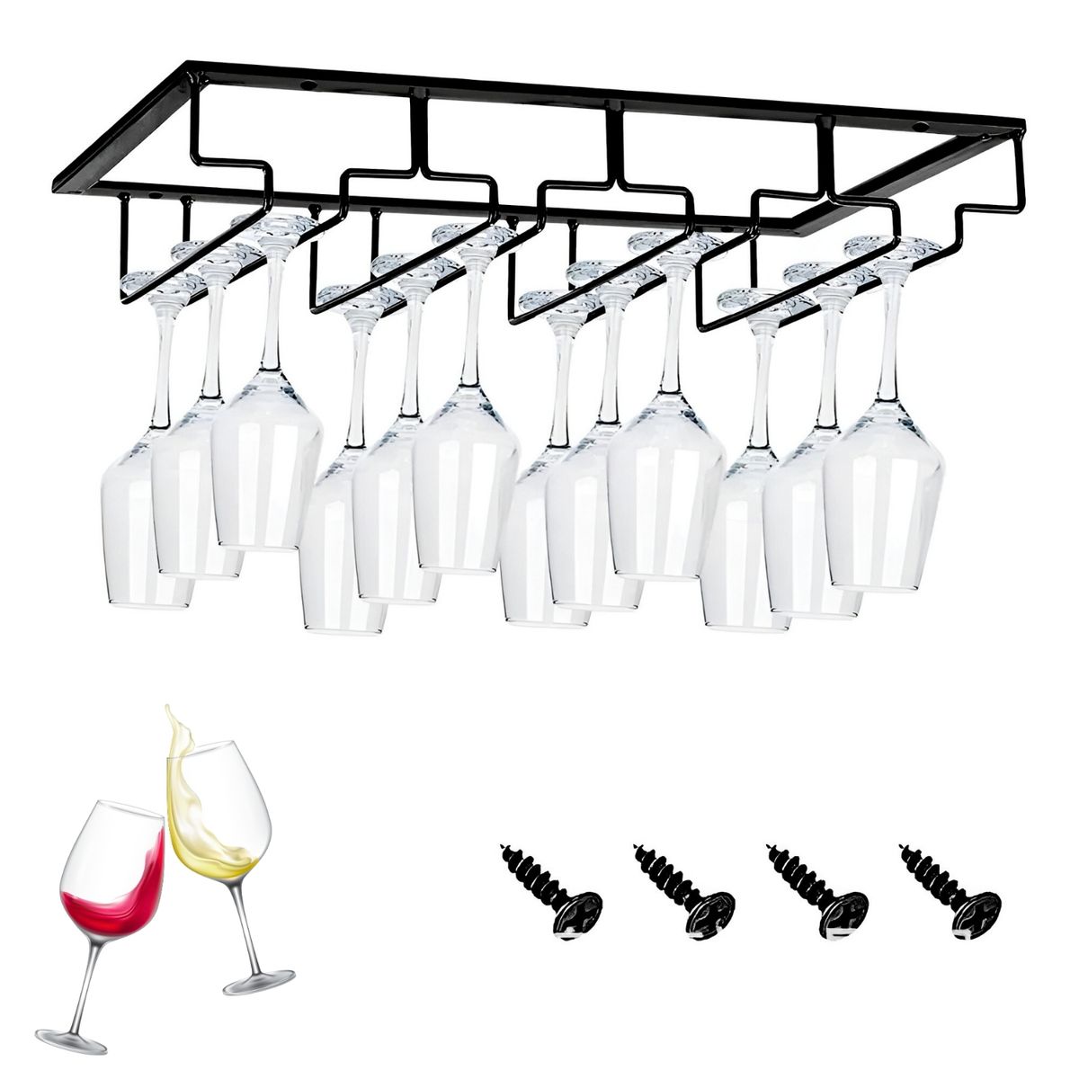 GENERICO - Estante Porta Copas De Vino Gabinete Repisa Bar 12 Copas