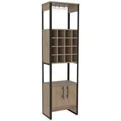 FMFURNITURE - Repisa Alfa 3 Modulos - 2 Café Claro 1 Blanco
