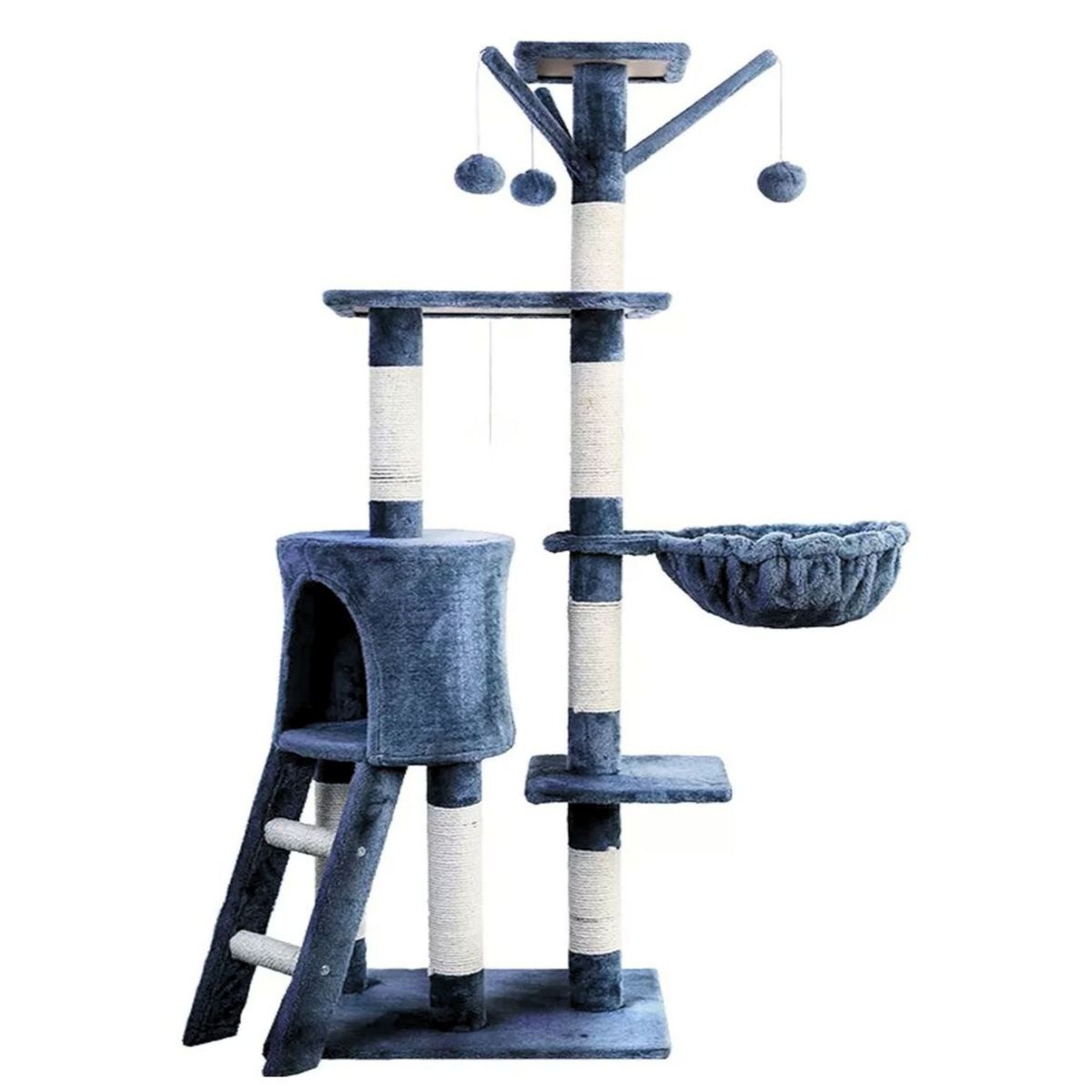 YEP S - Torre Arbol Rascador Gatos 5 Pisos 138 cm Casa Y Cuna