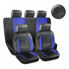 GENERICO - Set Cubre Asiento 11pcs 100% EcoCuero Acolchado Premium 703A