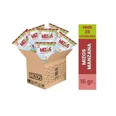MIZOS - 28 Snacks Integral Galletas De Arroz Sabor Manzana