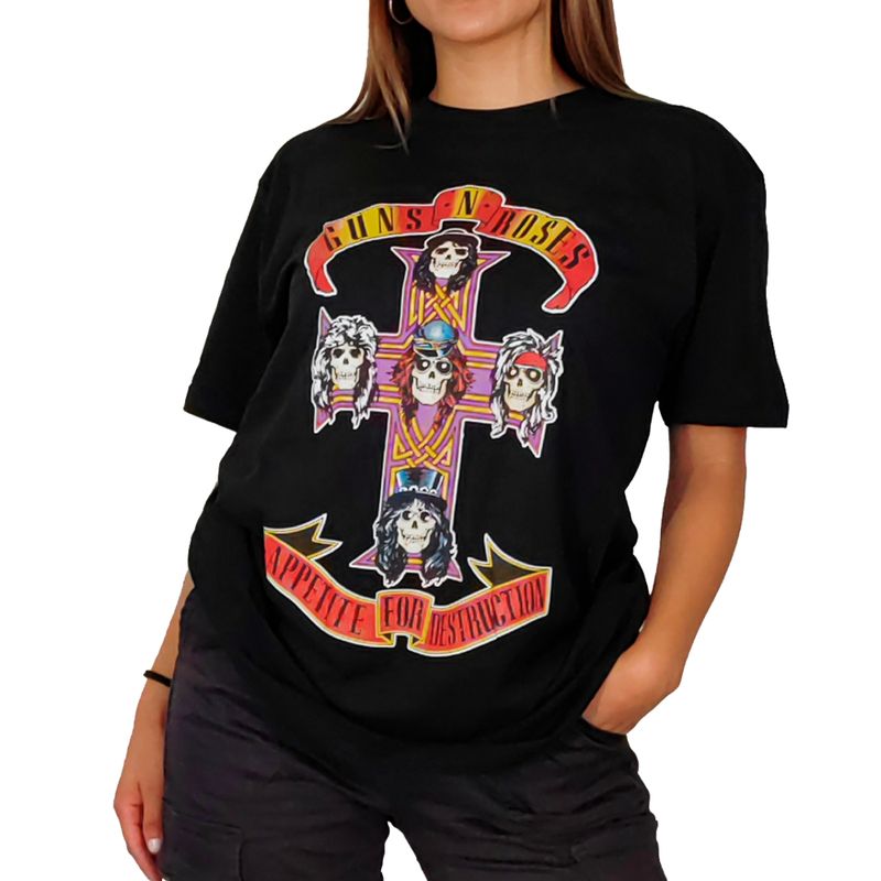 ROCK OFF OFFICIALLY LICENSED PRODUCTS - Polera original unisex de Guns N Roses diseño Appetite for Destruction