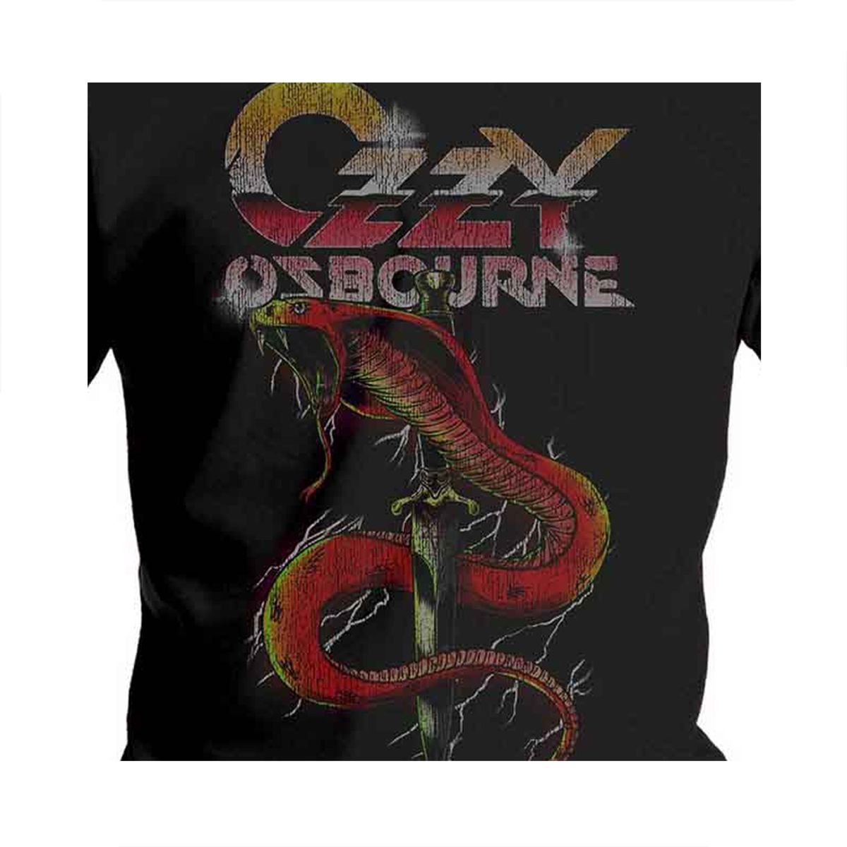 ROCK OFF OFFICIALLY LICENSED PRODUCTS - Polera unisex de Ozzy Osbourne diseño vintage serpiente