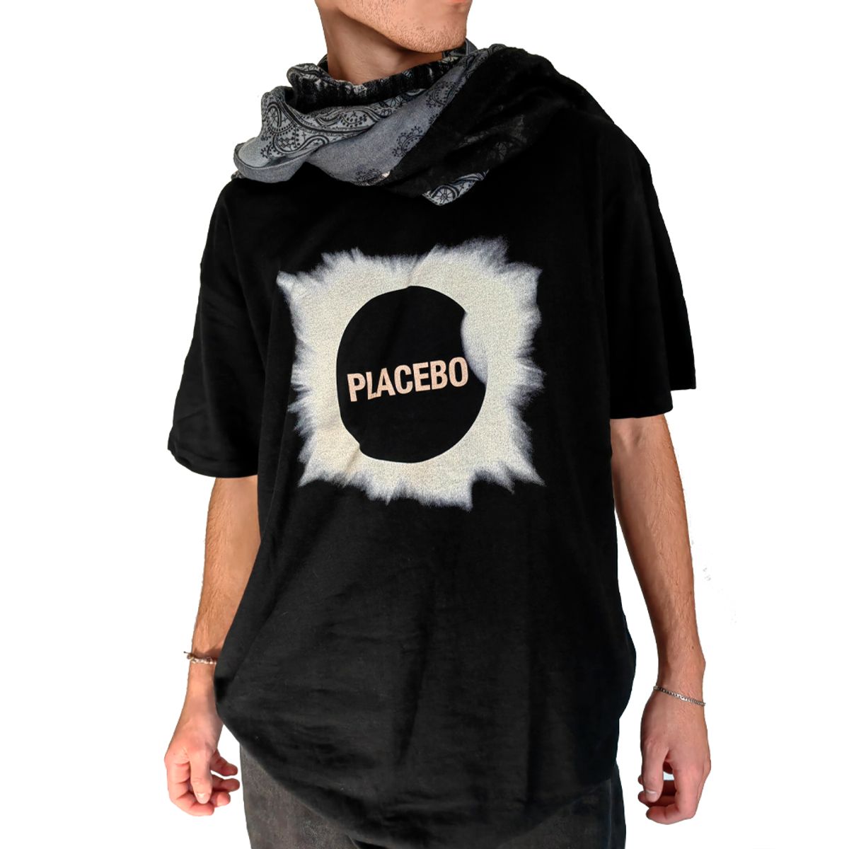 ROCK OFF OFFICIALLY LICENSED PRODUCTS - Polera original unisex de Placebo diseño  logo en formato Eclipse