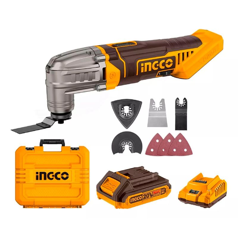 INGCO - Herramienta Oscilante Multiuso 20v Bat+ Carg Ingco