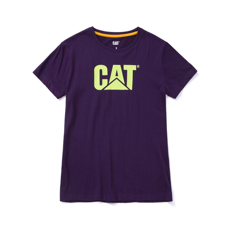 CAT - Polera Manga Corta Mujer Women'S Tm Logo Tee Morado CAT