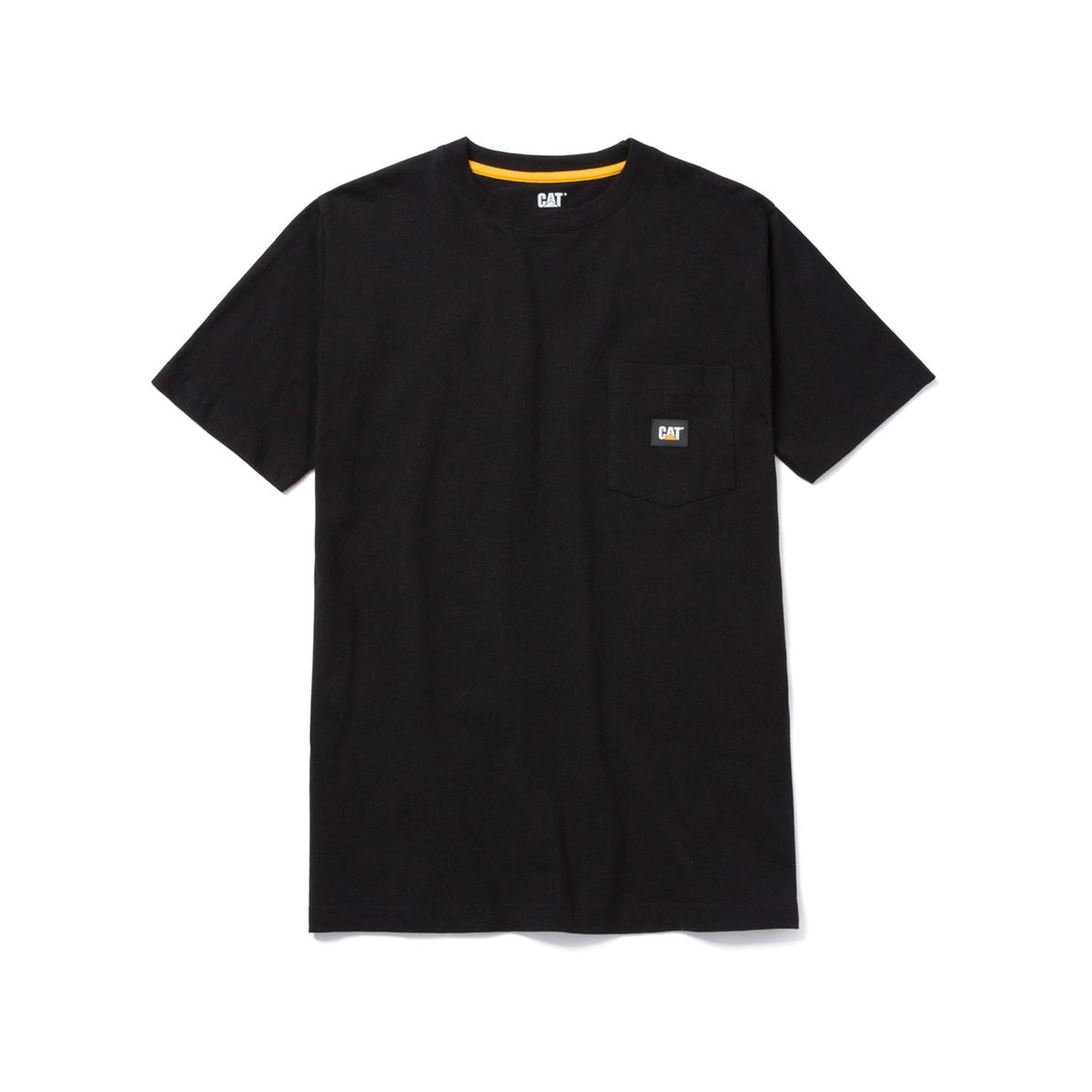 CAT - Polera Manga Corta Hombre Label Pocket S/SNegro CAT