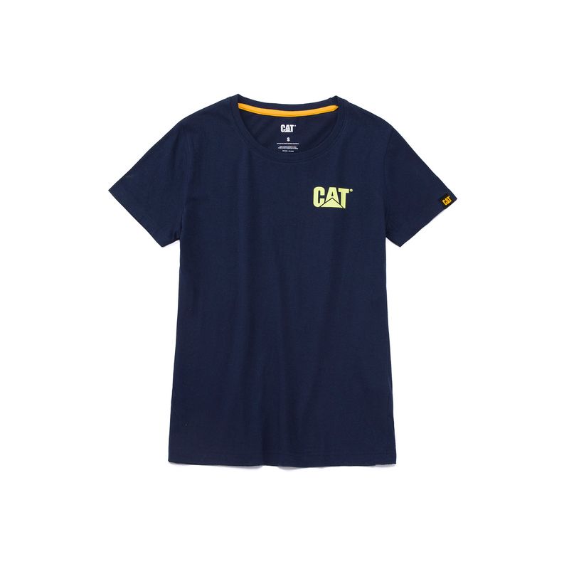 CAT - Polera Manga Corta Mujer Women'S Trademark Tee Azul CAT