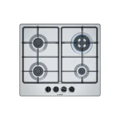 BOSCH - Encimera a Gas PGH6B5B60 60cm 4 quemadores Acero inox