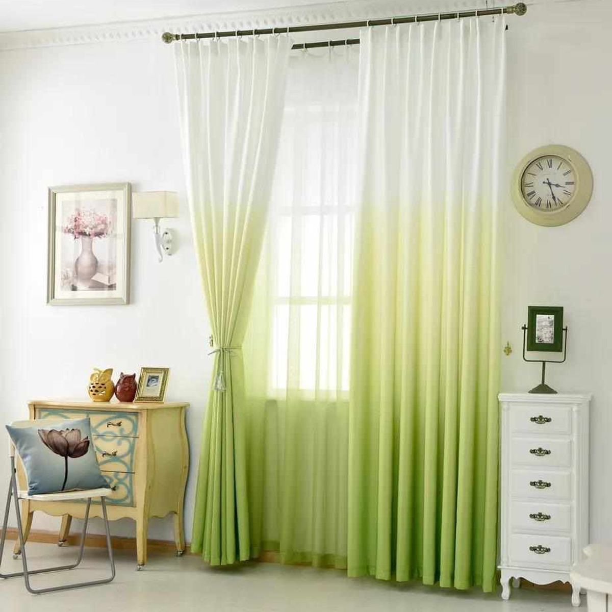 ANGELES DEL HOGAR - Visillos Estilo Degrade Tipo Velo