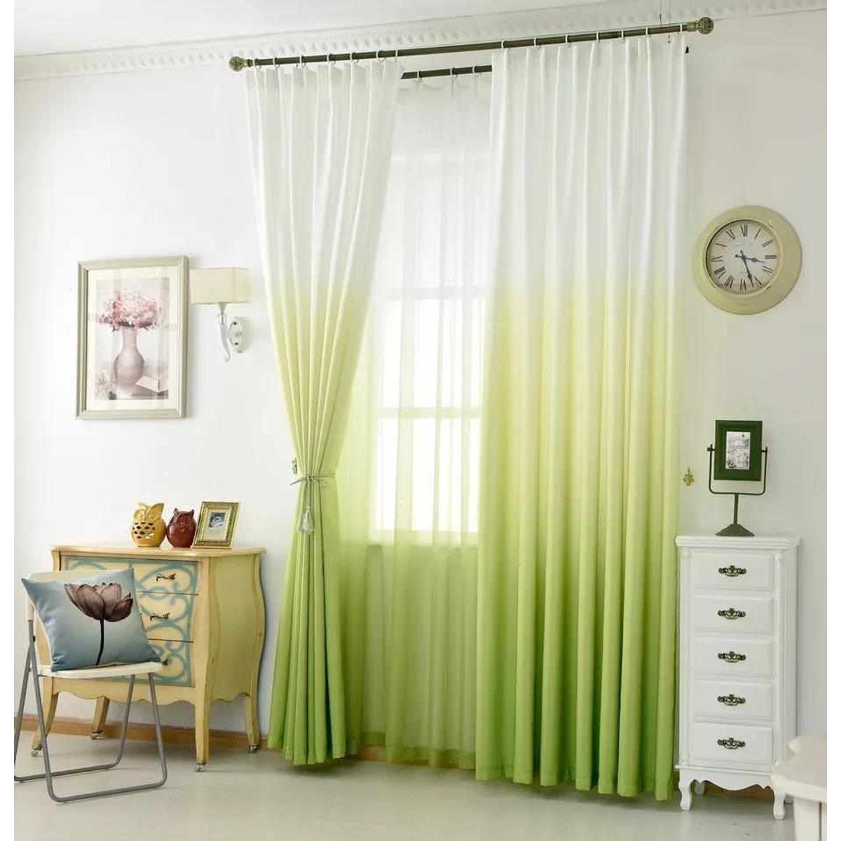 ANGELES DEL HOGAR - Visillos Estilo Degrade Tipo Velo