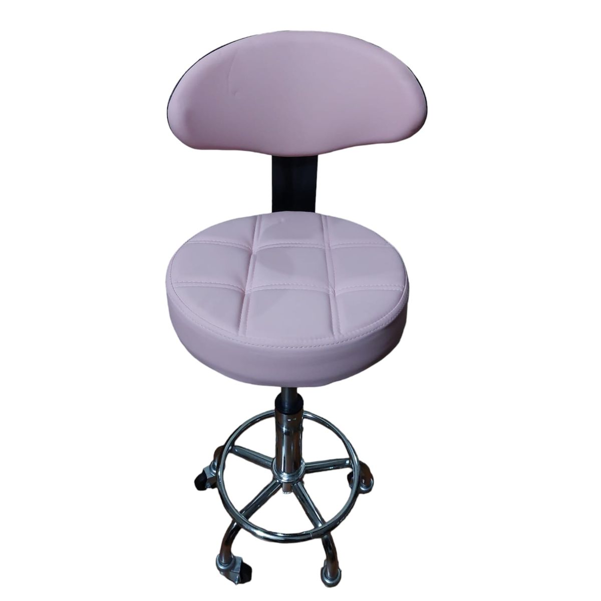 GENERICO - Piso Taburete Con Respaldo Modelo Exclusivo Color ROSA