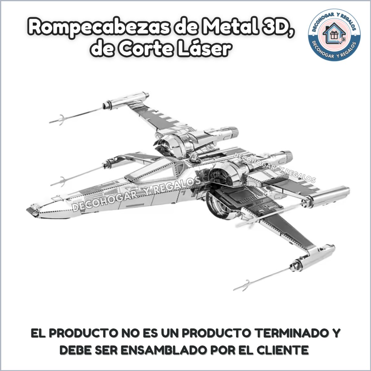 GENERICO - Rompecabezas en Metal 3D Nave X Wing Fighter Star Wars