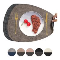 Set 4 Individuales Ecocuero Impermeables Antimanchas Reversibles Az