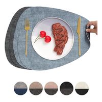 Set 4 Individuales Ecocuero Impermeables Antimanchas Reversibles AZ