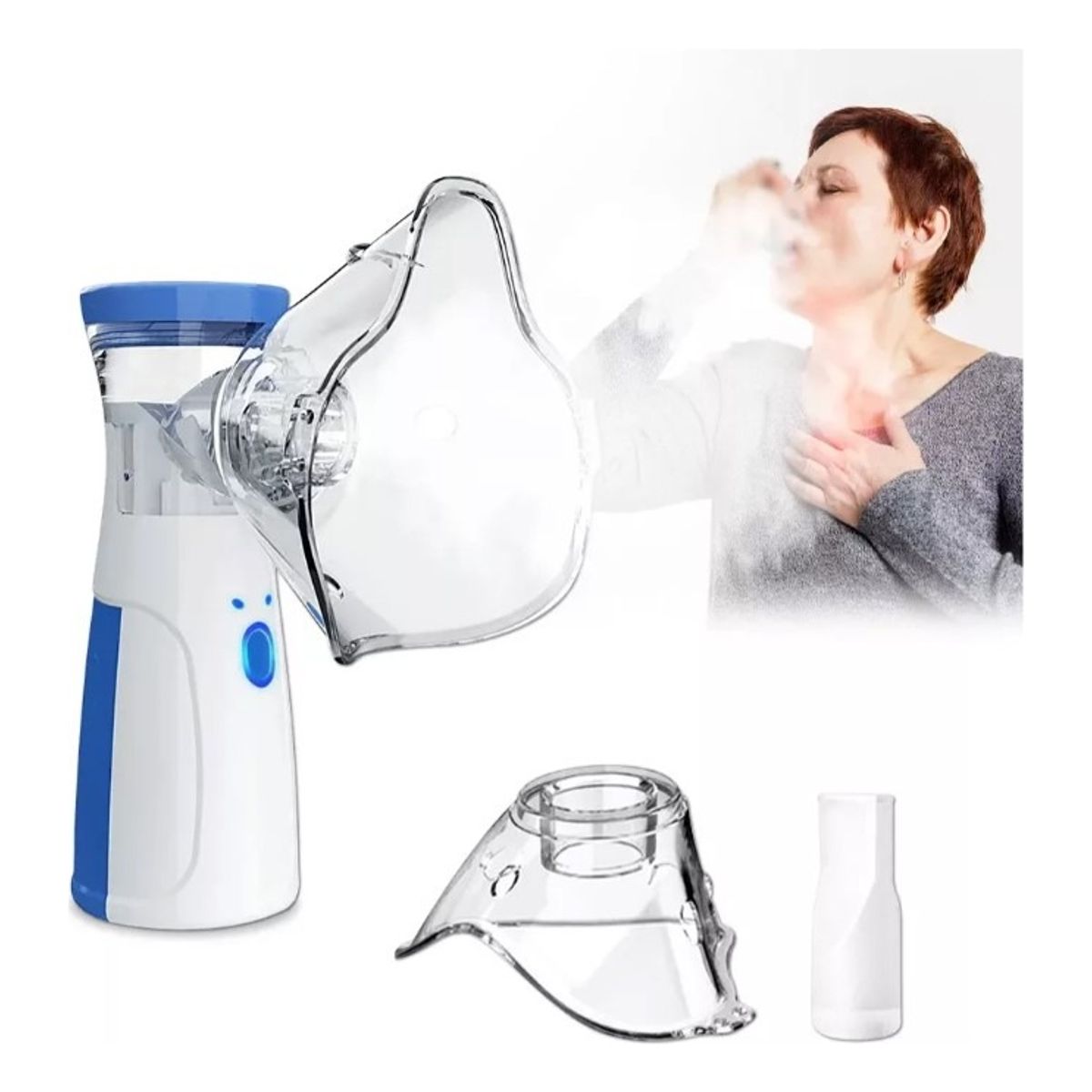 GENERICO - Nebulizador Infantil Niños Adultos Mesh Inhalador 2 Mascaras