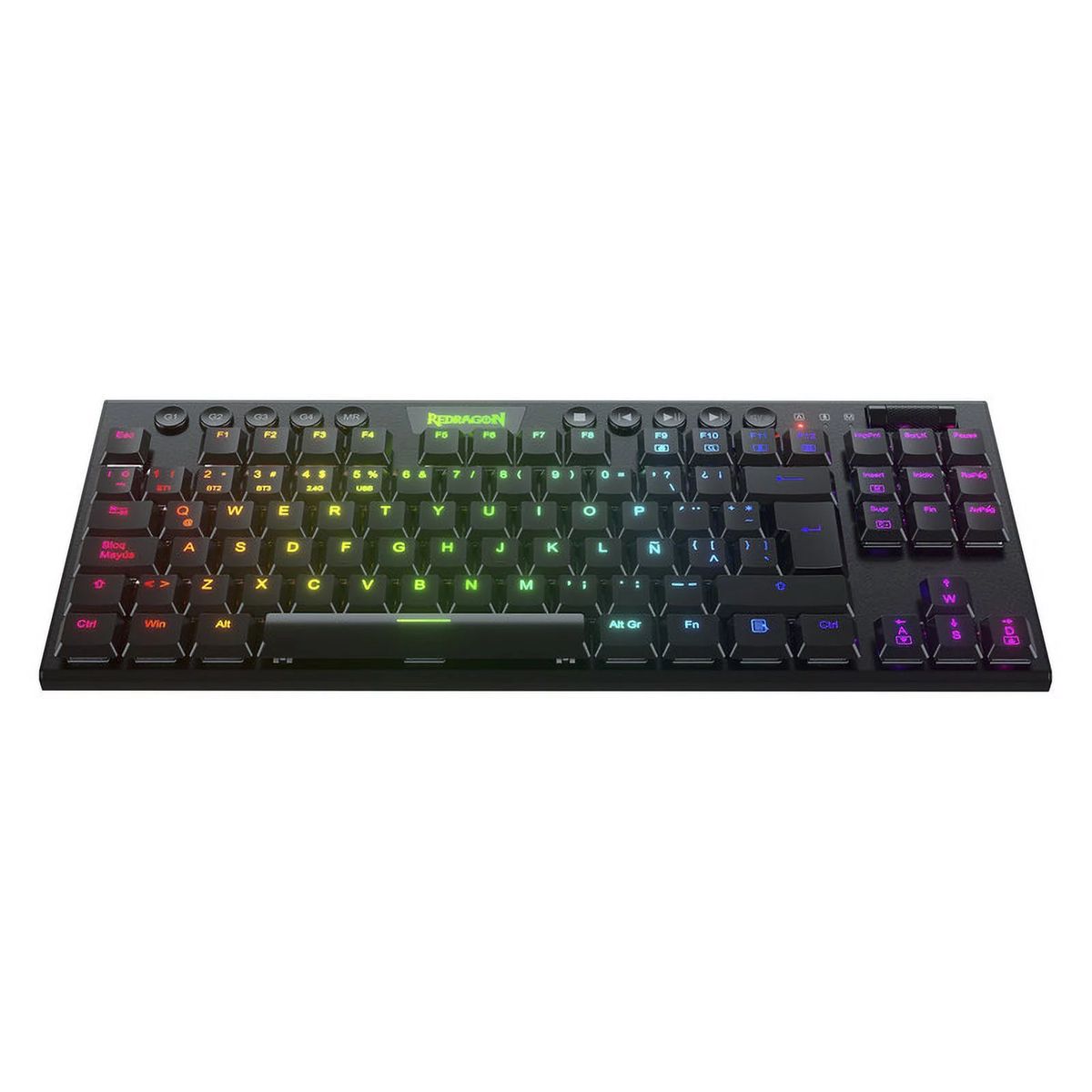 REDRAGON - Teclado Wireless Gamer Redragon HORUS RGB Mecanico Red Switch Negro