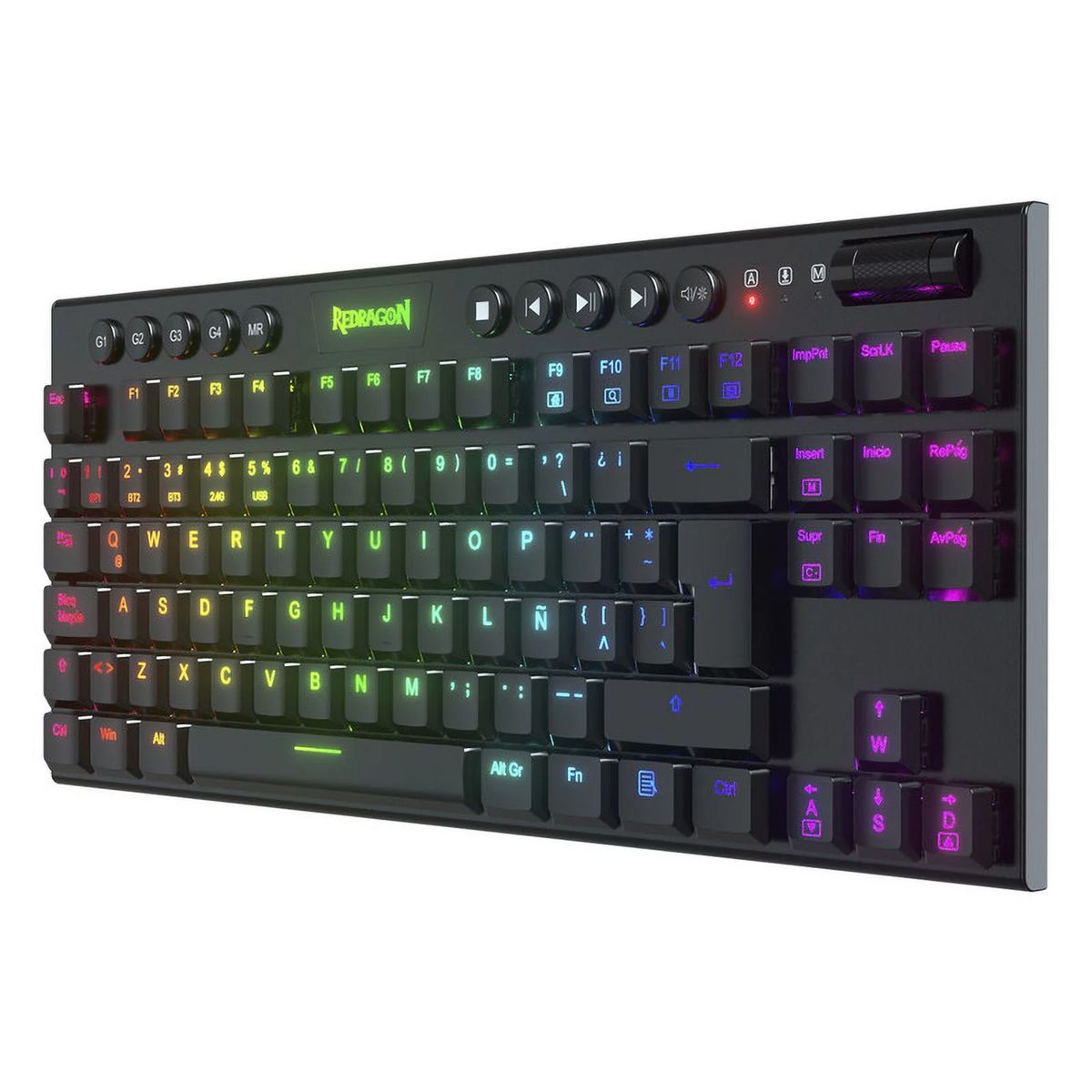 REDRAGON - Teclado Wireless Gamer Redragon HORUS RGB Mecanico Red Switch Negro